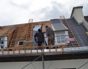 chantier rénovation toiture penty Camaret Le Bretton Gendron